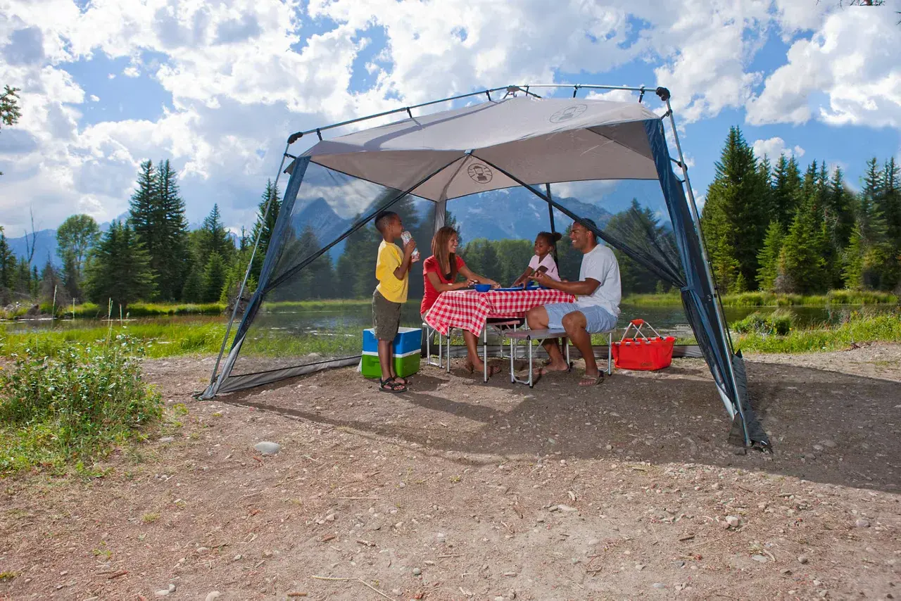 Coleman Instant Screen House set up outdoors